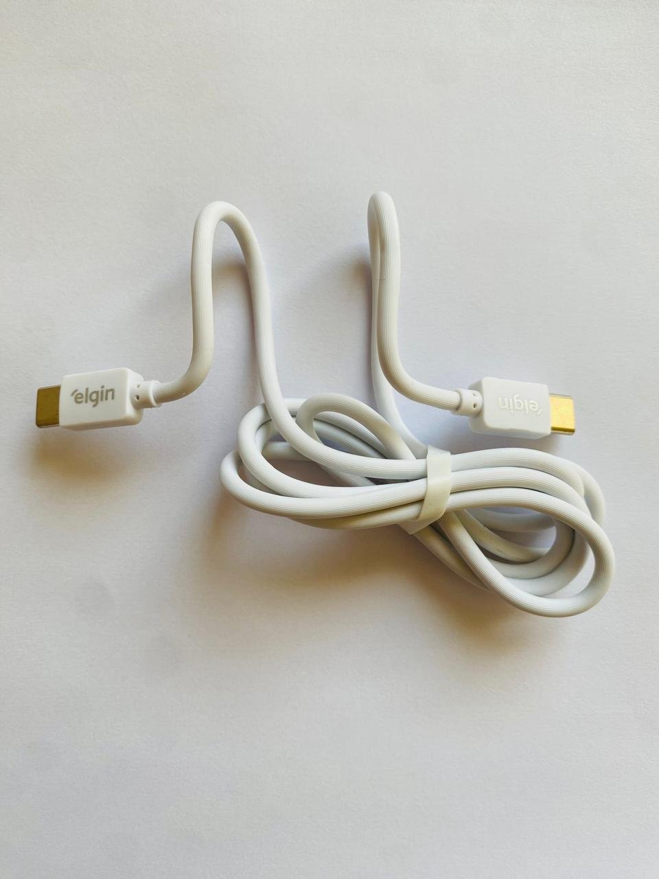 Cabo USB Tipo C para USB Tipo C Branco 1m Elgin - Image 2