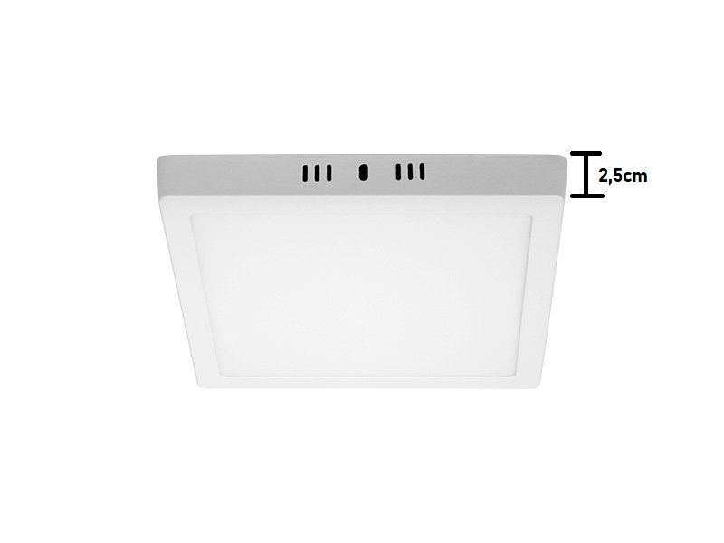 Painel LED LUX Sobrepor 12W 3000K Quadrado Taschibra - Image 3